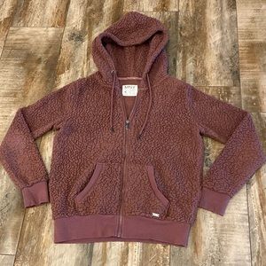 MNY Marc New York Performance Rose Teddy Fleece Zip Hoodie Sz Small